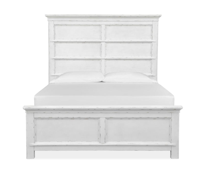 Magnussen Furniture Bellevue Manor California King Panel Bed in Weathered Shutter White image