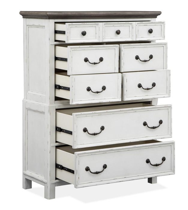 Magnussen Furniture Bellevue Manor Chest in Weathered Shutter White