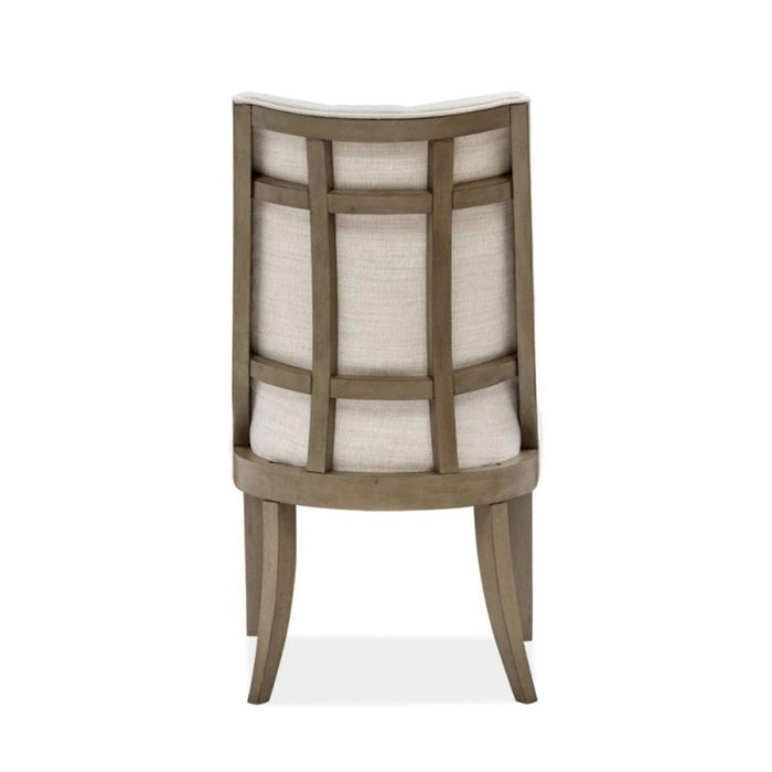 Magnussen Furniture Bellevue Manor Dining Arm Chair in White Weathered Shutter