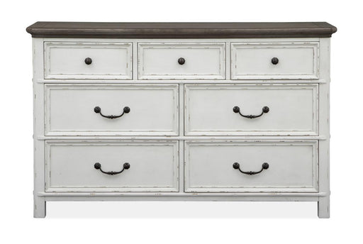 Magnussen Furniture Bellevue Manor Dresser in Weathered Shutter White image