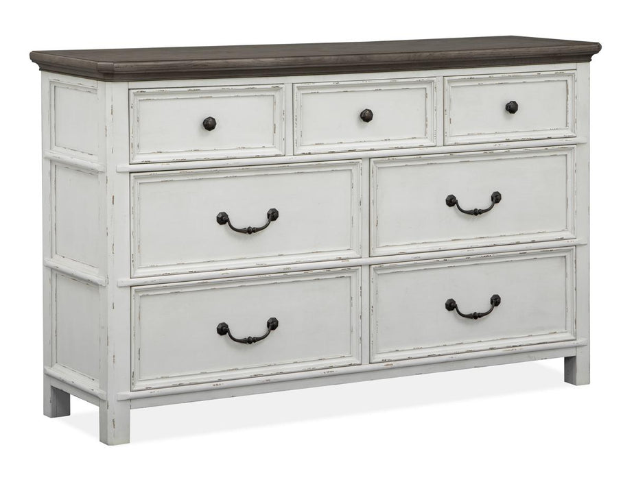 Magnussen Furniture Bellevue Manor Dresser in Weathered Shutter White