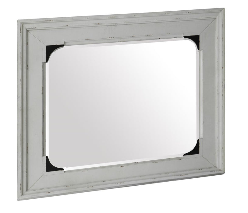 Magnussen Furniture Bellevue Manor Mirror in Weathered Shutter White