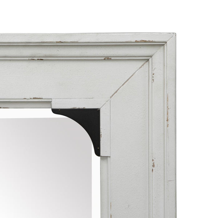 Magnussen Furniture Bellevue Manor Mirror in Weathered Shutter White