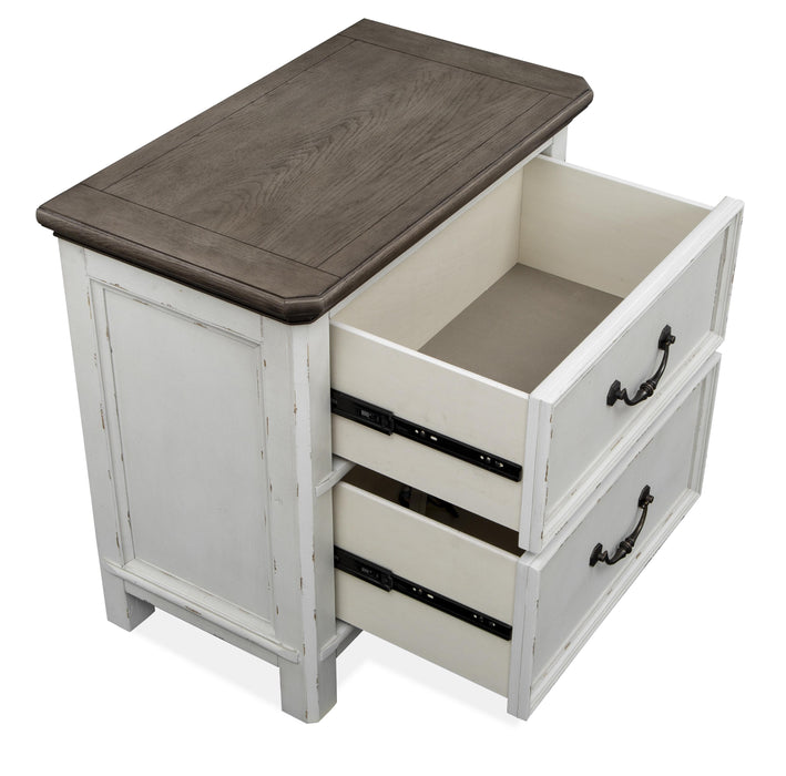 Magnussen Furniture Bellevue Manor Nightstand in Weathered Shutter White