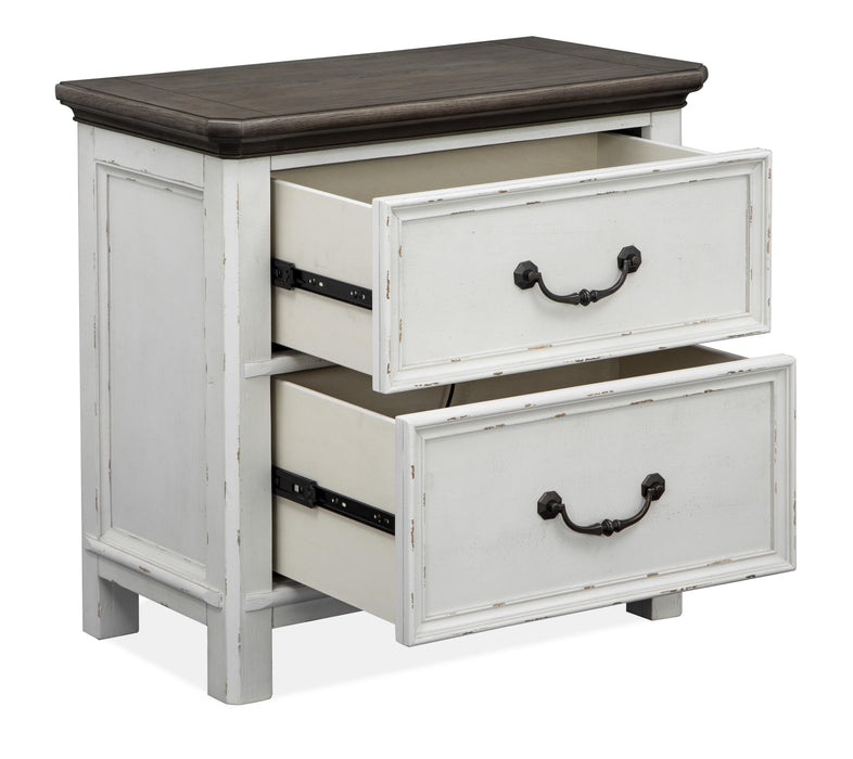 Magnussen Furniture Bellevue Manor Nightstand in Weathered Shutter White