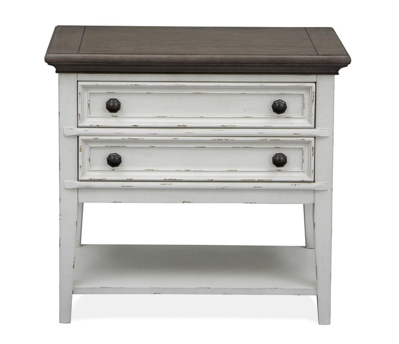 Magnussen Furniture Bellevue Manor Open Nightstand in Weathered Shutter White image