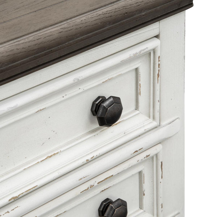 Magnussen Furniture Bellevue Manor Open Nightstand in Weathered Shutter White