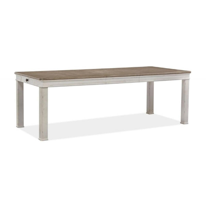 Magnussen Furniture Bellevue Manor Rectangular Dining Table in White Weathered Shutter