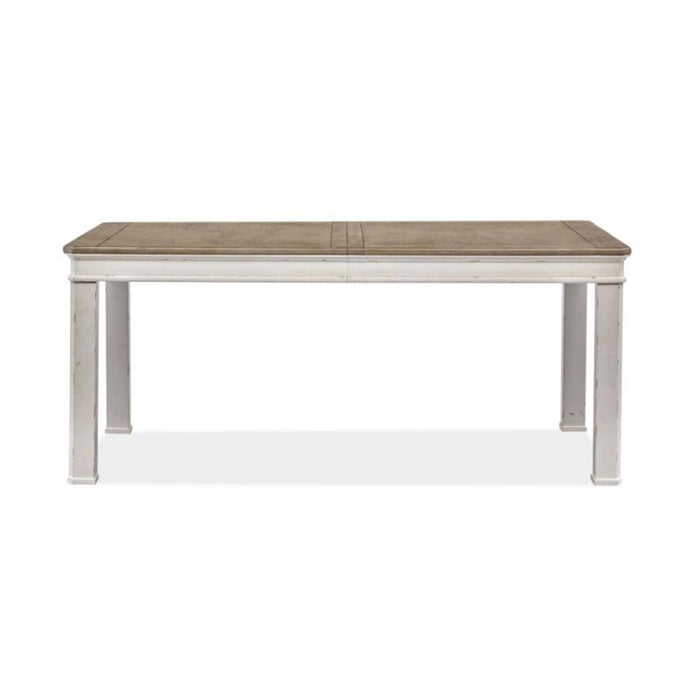 Magnussen Furniture Bellevue Manor Rectangular Dining Table in White Weathered Shutter