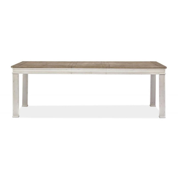 Magnussen Furniture Bellevue Manor Rectangular Dining Table in White Weathered Shutter