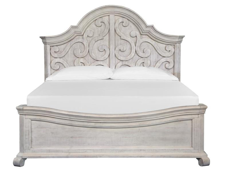 Magnussen Furniture Bronwyn California King Shaped Panel Bed in Alabaster image