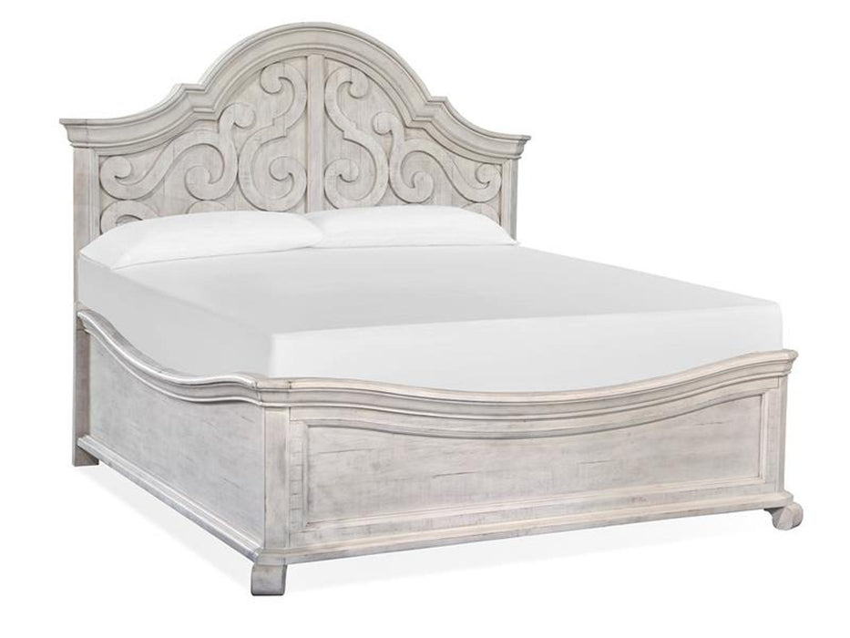 Magnussen Furniture Bronwyn California King Shaped Panel Bed in Alabaster