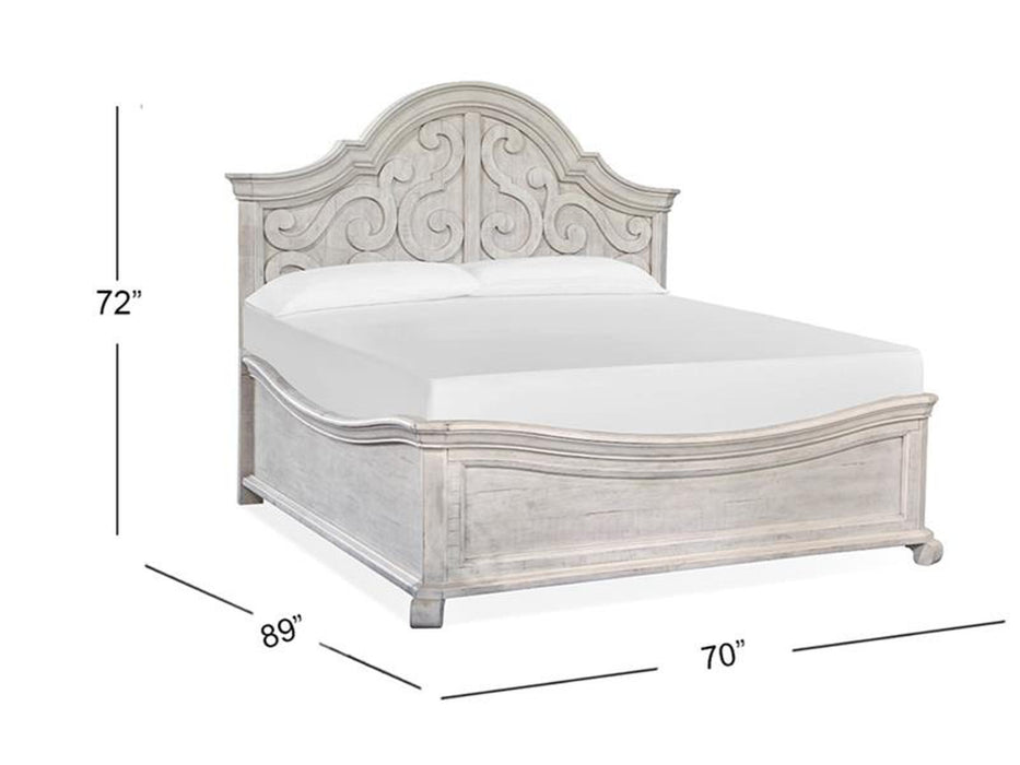 Magnussen Furniture Bronwyn California King Shaped Panel Bed in Alabaster