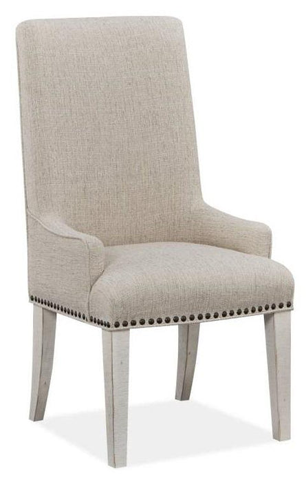 Magnussen Furniture Bronwyn Upholstered Host Side Chair in Alabaster (Set of 2)