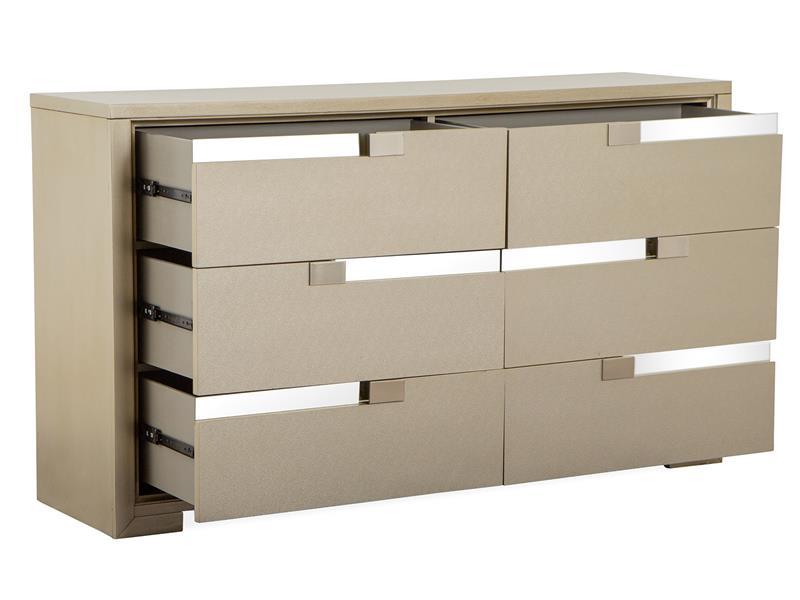 Magnussen Furniture Chantelle Double Drawer Dresser in Champagne