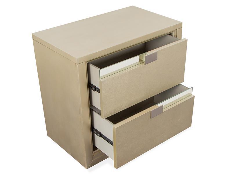 Magnussen Furniture Chantelle Drawer Nightstand in Champagne