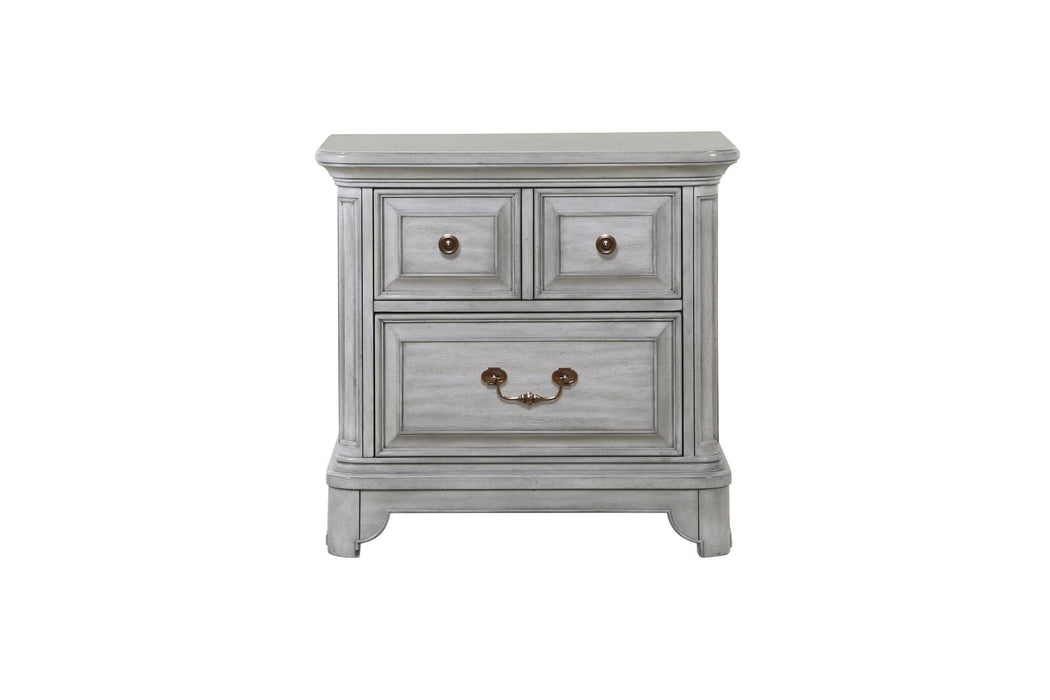 Magnussen Furniture Windsor Lane Drawer Nightstand in Weathered White