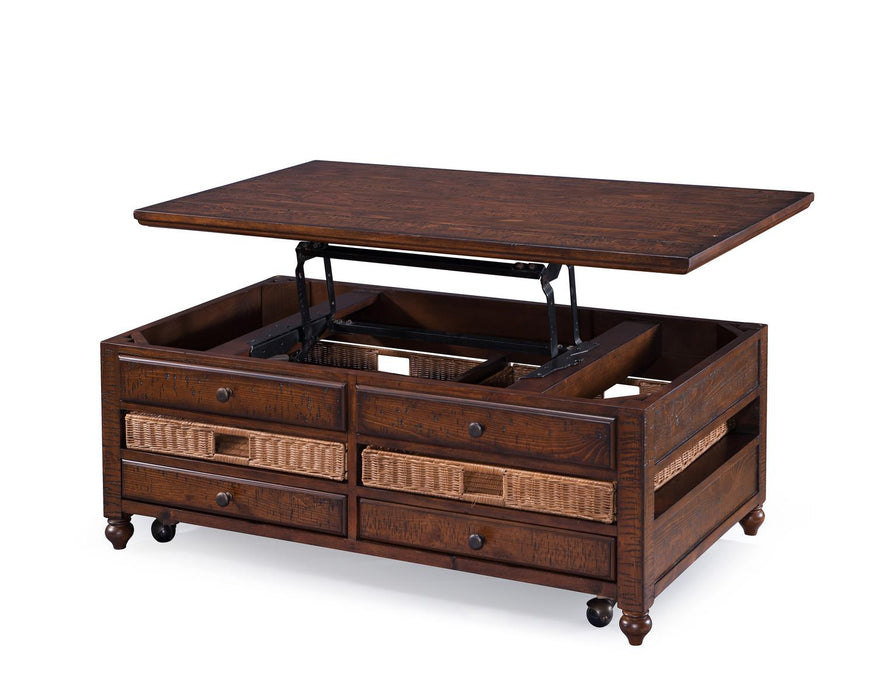 Magnussen Furniture Cottage Lane Rectangular Lift-top Cocktail Table in Coffee