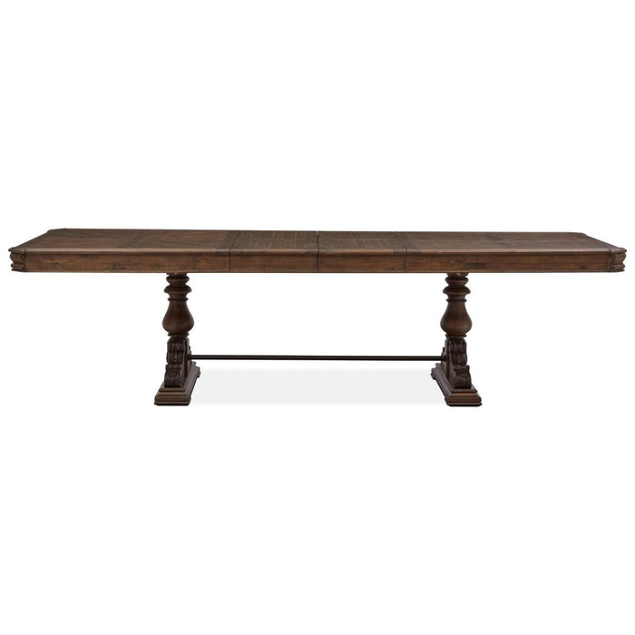 Magnussen Furniture Durango Trestle Dining Table in Willadeene Brown