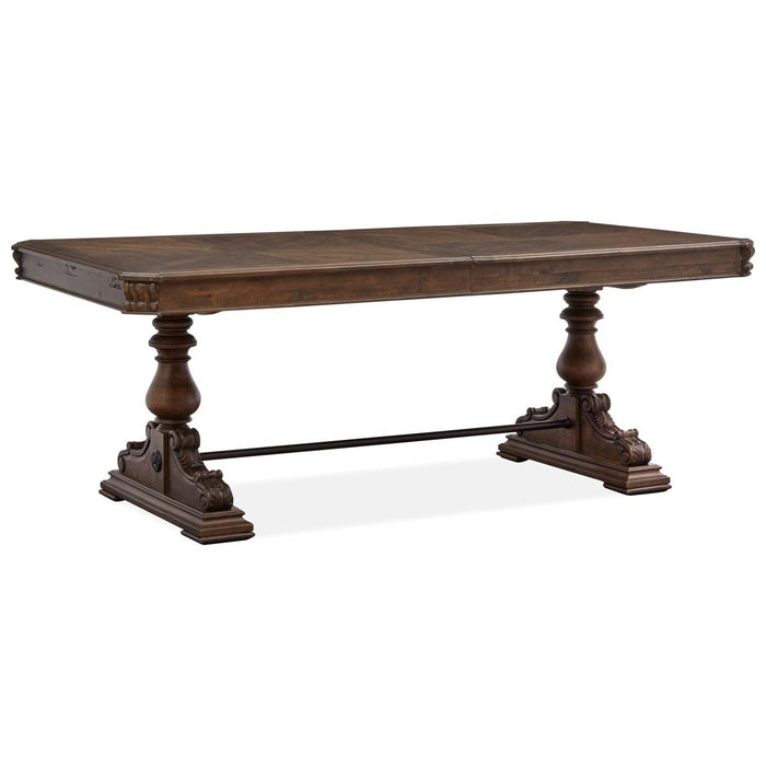 Magnussen Furniture Durango Trestle Dining Table in Willadeene Brown