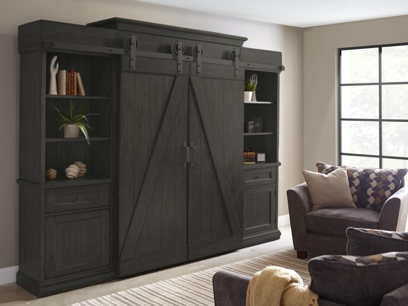 Magnussen Furniture Garrett Entertainment Wall in Weathered Charcoal