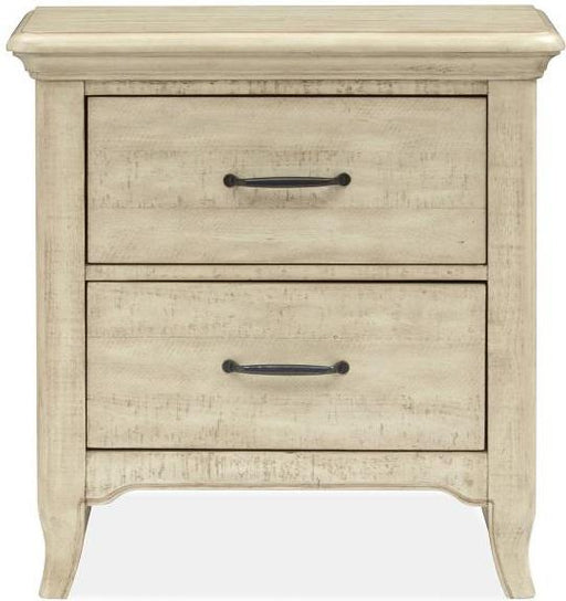 Magnussen Furniture Harlow 2 Drawer Nightstand in Weathered Bisque image