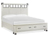 Magnussen Furniture Harper Springs California King Panel Storage Bed with Metal/Wood in Silo White image