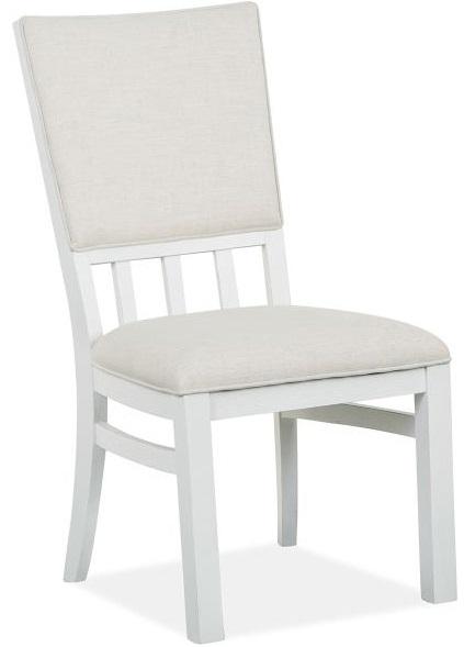 Magnussen Furniture Harper Springs Dining Side Chair with Upholstered Seat and Back in Silo White (Set of 2) image