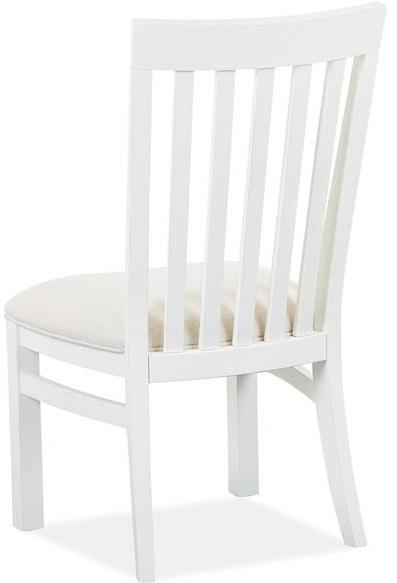 Magnussen Furniture Harper Springs Dining Side Chair with Upholstered Seat in Silo White (Set of 2)