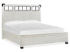 Magnussen Furniture Harper Springs King Panel Bed with Metal/Wood in Silo White image