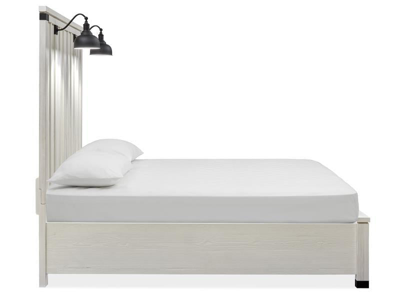 Magnussen Furniture Harper Springs Queen Panel Bed in Silo White