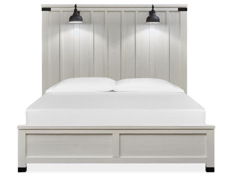 Magnussen Furniture Harper Springs Queen Panel Bed in Silo White