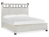 Magnussen Furniture Harper Springs Queen Panel Bed with Metal/Wood in Silo White image