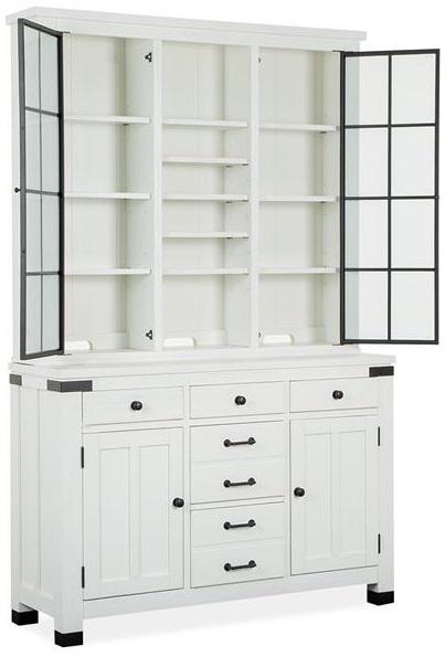 Magnussen Furniture Harper Springs Server and Hutch in Silo White image