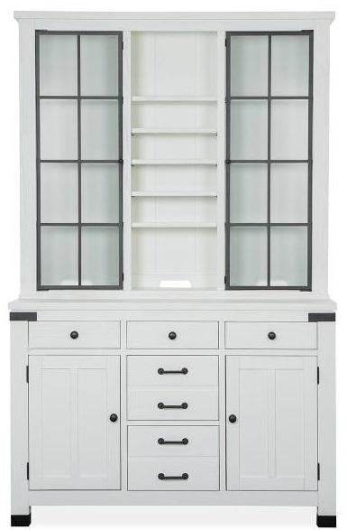 Magnussen Furniture Harper Springs Server and Hutch in Silo White