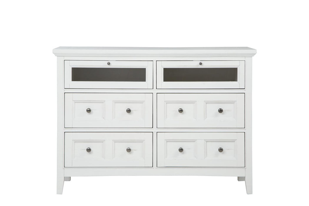 Magnussen Furniture Heron Cove Media Chest in Chalk White