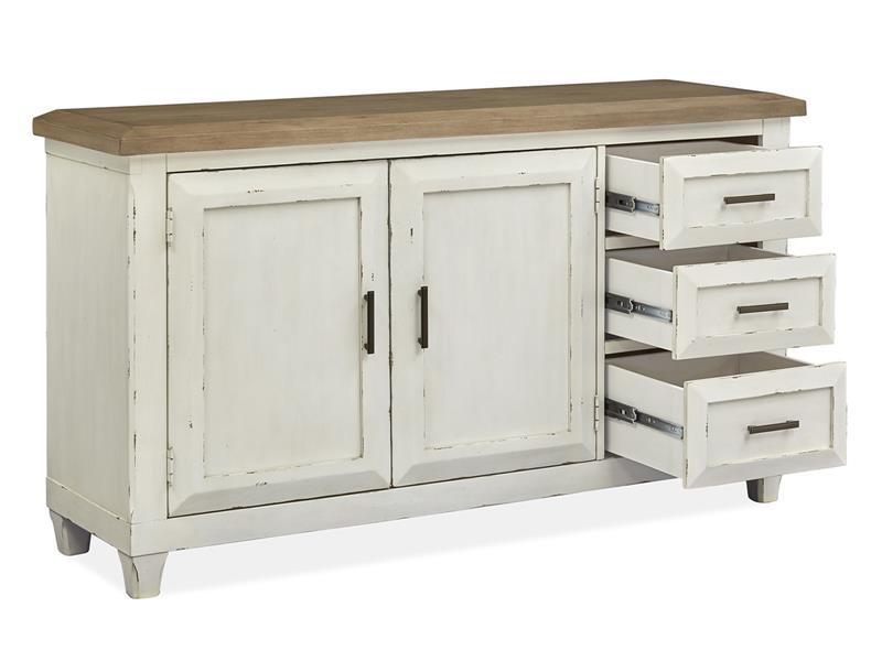 Magnussen Furniture Hutcheson Buffet in Berkshire Beige and Homestead White D5164-1