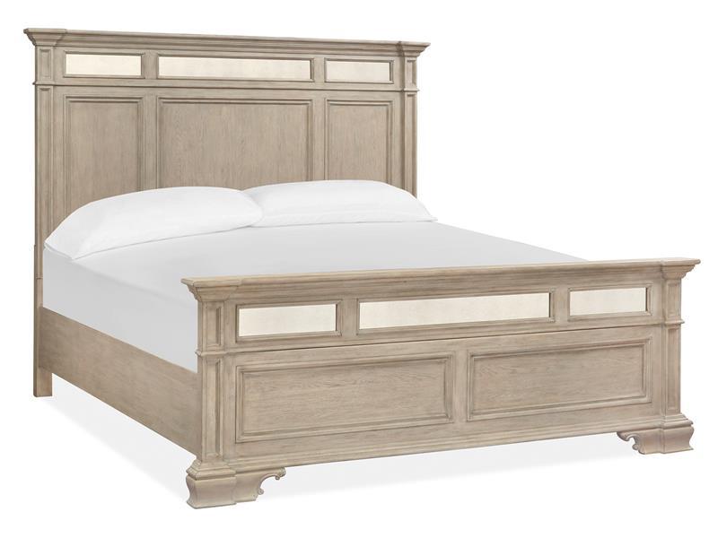 Magnussen Furniture Jocelyn California King Panel Bed in Weathered Taupe