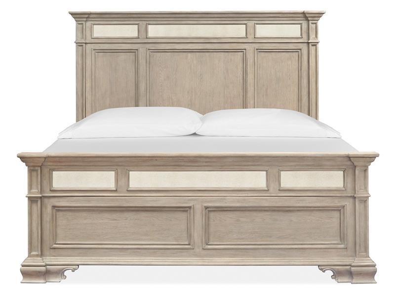 Magnussen Furniture Jocelyn California King Panel Bed in Weathered Taupe