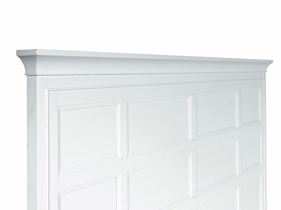 Magnussen Furniture Kentwood Cal King Panel Bed with Storage Rails in White