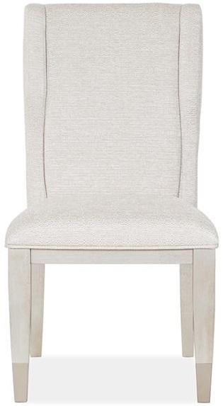 Magnussen Furniture Lenox Upholstered Host Side Chair in Acadia White (Set of 2)