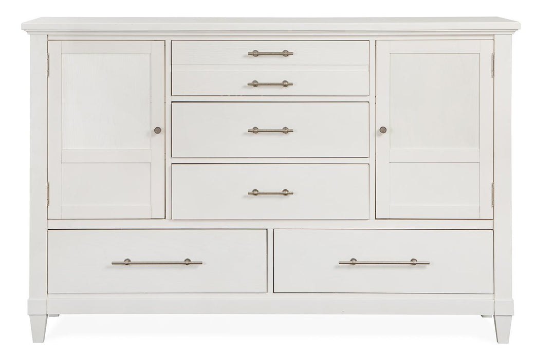 Magnussen Furniture Lola Bay 5 Drawer Dresser in Seagull White