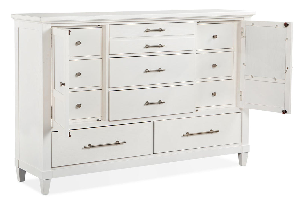 Magnussen Furniture Lola Bay 5 Drawer Dresser in Seagull White