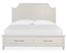 Magnussen Furniture Lola Bay California King Arched Wooden Storage Bed in Seagull White image