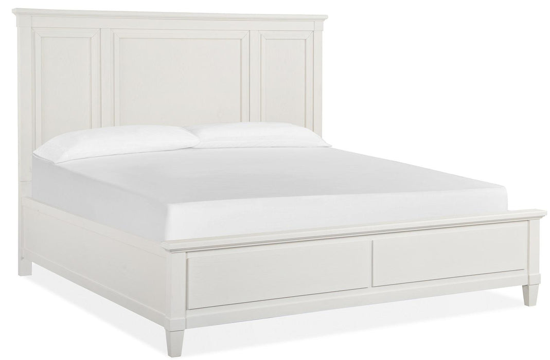 Magnussen Furniture Lola Bay King Panel Bed in Seagull White