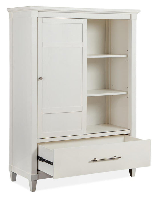 Magnussen Furniture Lola Bay Sliding Door Chest in Seagull White