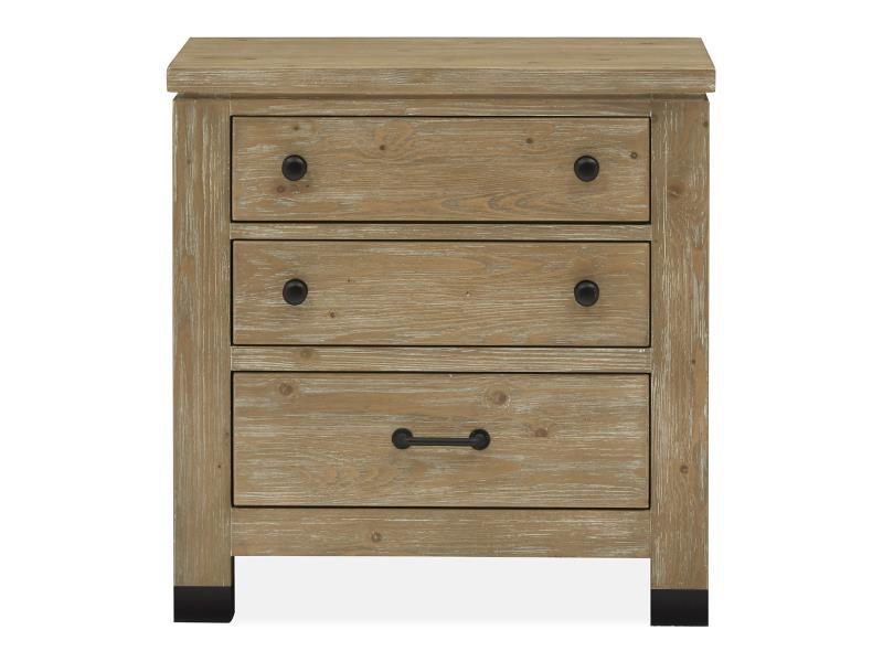 Magnussen Furniture Madison Heights Drawer Nightstand in Weathered Fawn