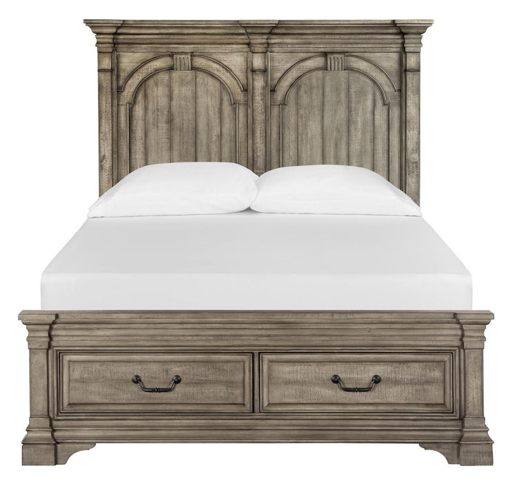 Magnussen Furniture Milford Creek King Panel Storage Bed in Lark Brown