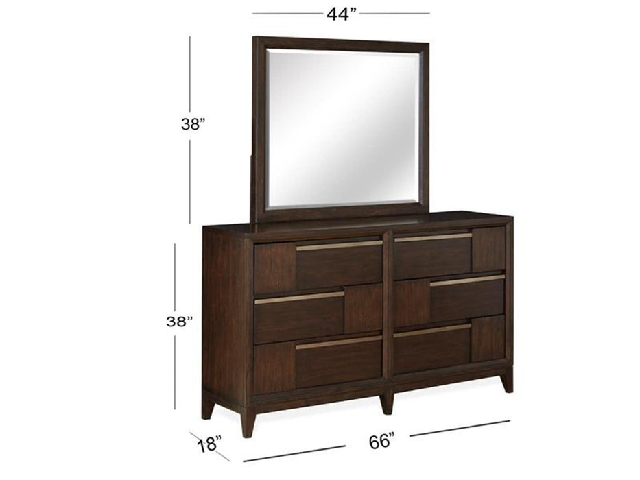 Magnussen Furniture Modern Geometry Dresser in French Roast