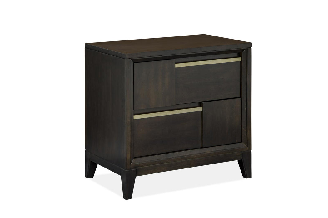 Magnussen Furniture Modern Geometry Nightstand in French Roast